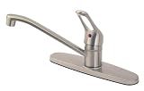 31vBgPhx3rL. SL160  8 Kitchen Deck Faucet, Satin Nickel Finish, 1 handle, Washerless   By Plumb USA