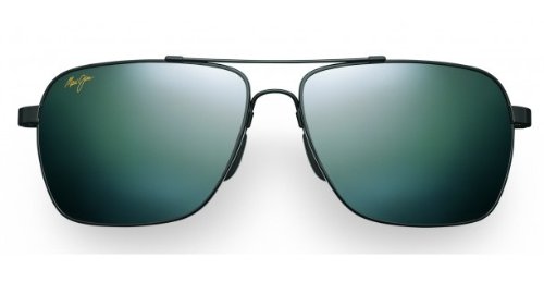 Maui Jim Men's Fleming Beach HT321-15A Polarized Rectangular Sunglasses,Gunmetal & Green Frame/Maui Hot Lens,One Size