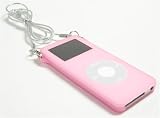 Apple iPod Nano Silicon Skin Case (Pink) w/ Neck Strap