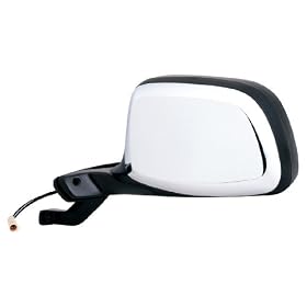 K Source 61032F Ford OE Style Black Chrome Power Folding Replacement Driver Side Mirror