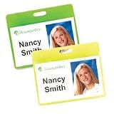 Reflective Badge Holder,Horizontal,3-1/2x2-1/2,12/PK,GN, Sold as 1 pack