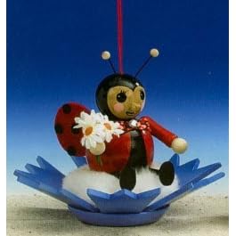 Collectible Ornaments - NEW 2007 Lady Bug Steinbach Wooden Ornaments