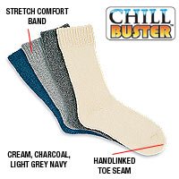 Chill Buster Men's / Women's Angora Wool Crew Socks, Pair