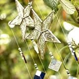 Pearlescent shooting star glass mobile - red