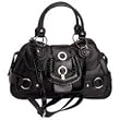 Gigi Chantal Large Black Purse with Crocodile Trim