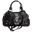 Gigi ChantalTM Large Black Purse with Croco Trim