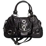 BLACK LARGE BUCKLE PURSE