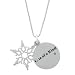 Sterling Silver Snowflake "One of a Kind" Disc Pendant on Rolo Chain, 18"