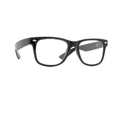 Nerd Brille Wayfarer Sonnenbrille ohne St�rke schwarz - C