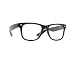 Nerd Brille Wayfarer Sonnenbrille ohne St�rke schwarz - C