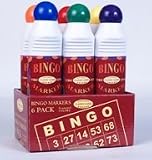 Bingo Markers 6 pack in assorted colors.