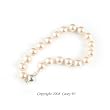 Single Strand 7-7.5 Inch 8MM Pink Shell Pearl Bracelet
