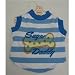 Fashion Pet Sugar Daddy Striped Dog Tee - Small - Blue