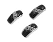 Sterling Silver Marcasite Fashion Pendant and Earrings Set - Black Onyx