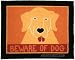Beware Of Dog - Yellow Labrador - Hand Hooked Rug