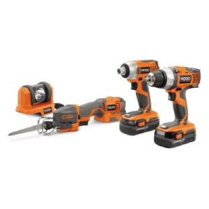 R968 - RIDGID 18V 4pc Lithium Compact Combo Kit - 4126