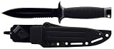 SOG Daggert 1 Fixed Blade Black Combo Spear Point Kydex Sheath 5.65 Kraton Box