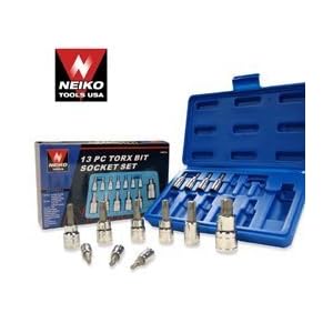Professional-Grade 13-Piece Torx Bit T-Socket Set by Neiko