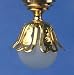 Hanging Fixture Gold W/Frosted Bulb