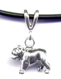 18 Black Bulldog Necklace Sterling Silver Jewelry Gift Boxed