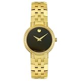 Movado WoMens Faceto Diamond Gold Plated Watch 0605147 by Movado