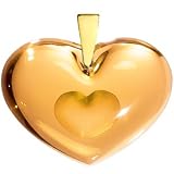LALIQUE Amber Heart to Heart Pendant