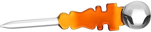 GLASS KEY TOOL CARVING SCRAPPER DABBER DIP STICK 5.5" AMBER