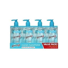Germ-X Hand Sanitizer with Moisturizing Vitamin E - 4 10oz. Bottles by Germ-x