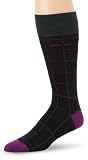HUGO BOSS Mens Green Grid Pattern Dress Sock