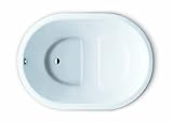 Kaldewei 177 Kusatsu Pool and Leveling Feet Circular Bathtub, 55-1/8-by-39-3/8-by-31-8/9-Inch, White