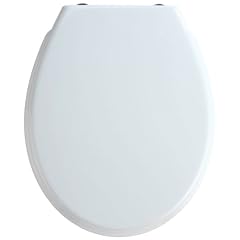 Wenko 18420100 WC-Sitz Bilbao - Absenkautomatik, rostfreie Fix-Clip Hygiene Edelstahlbefestigung, Duroplast, wei�