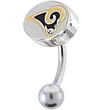 NFL Logo TOP Mount CURVED Belly Ring - St. Louis Rams - B0002VFVLA