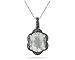 4.00 Carat Green Amethyst and Black Diamond Royal title=