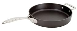 Lodge Signature 10-Inch Seasoned Cast-Iron Skillet with Stainless-Steel Primary and Assist Handles