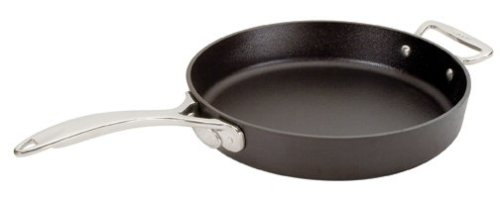 Lodge Signature 10-Inch Seasoned Cast-Iron Skillet with Stainless-Steel Primary and Assist Handles