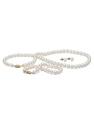 AAA Quality, 6.5-7.0 mm, White Freshwater Pearl Set