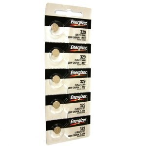 Energizer 329 Button Cell Silver Oxide SR731SW Watch Battery Pack of 5 Batteries