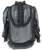 �}�C���[�E�T�C���X�@�V���c/MILEY CYRUS & MAX AZRIA/Buffalo-Plaid Chiffon Smocked Ruffle Top Black/ AQT-358L