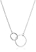Amazon Essentials Sterling Silver Two-Circle Pendant Necklace, (previously Amazon Collection)