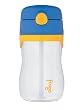 Thermos Foogo Phases Leak Proof Tritan Straw Bottle, 11 Ounce, Blue/Yellow