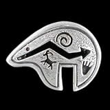 Sterling Silver Bear Pin with Petroglyphs, #1867