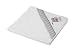 Cambrass 80 x 80cm Hooded Towel with Applique Designer Mice (Collection 75, White/ Grey)