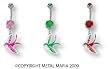 TATTOO INSPIRED SPARROW BELLY RING BNASPRWPERI- PERIDOT