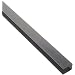 PVC U-Channel, NSF-61, Gray, 0.08" Thick, 1.14" Width, 1.65" Leg Length, 12" Length