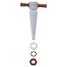 Kimble Kimax 41500F-4 PTFE Straight Bore Stopcock Plug, 4mm Size (Case of 12)