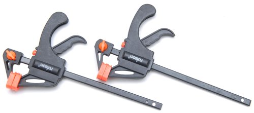 Rolson Tools 14605 2pc 100mm Mini Rapid Bar Clamp 
