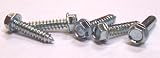 10 X 4 Self-Tapping Screws Unslotted / Hex Washer Head / Type AB / Steel / Zinc / 500 Pc. Carton