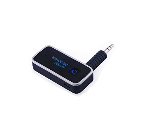 Portable Bluetooth Audio Receiver 3.5mm Music Stereo Rceiver Adapter for Car Compatible with Iphone Ipad and Other Bluetooth-enabled Devices