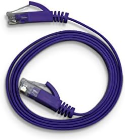 PiperCables FLAT CAT6 Snagless Network Ethernet Patch Cable - 6 Feet - 6 Pack (Purple)
