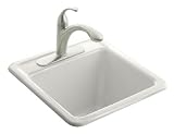 Kohler K-6655-1-0 Park Falls Self-Rimming Sink with One-Hole Faucet Drilling, White
